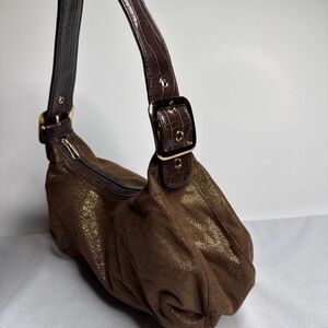 Brown Shimmer Shoulder Bag